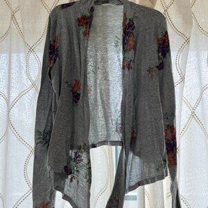 Lightweight Floral Open Cardigan